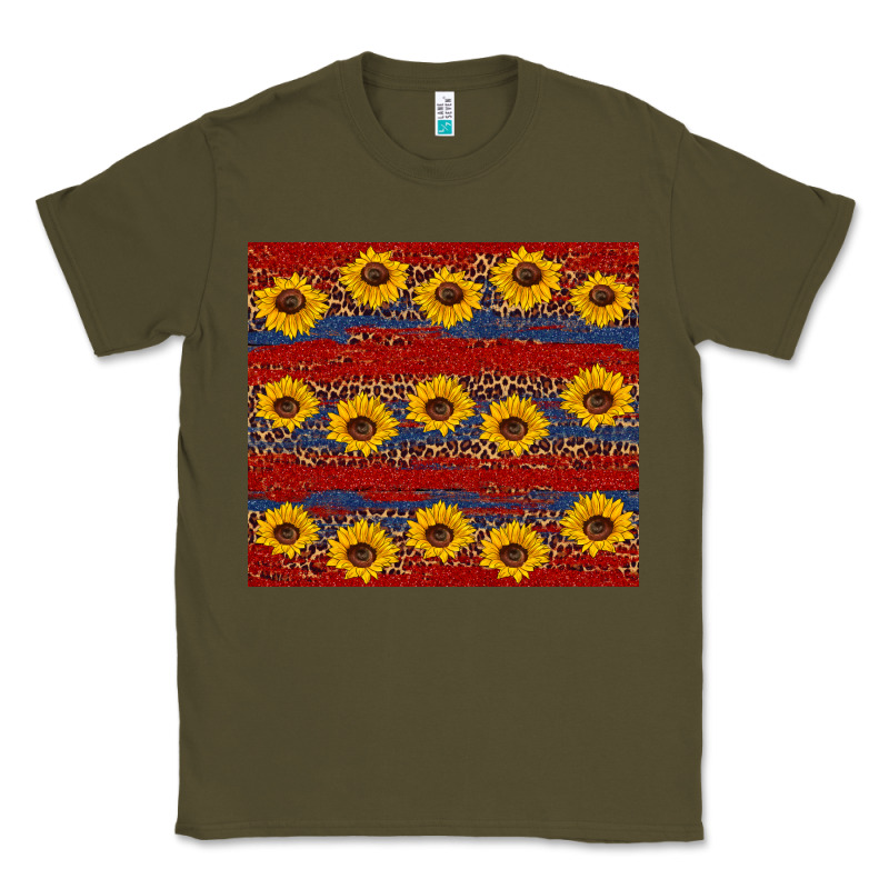 Usa And Sunflower Pattern Classic Tee by Artiststas | Teevron