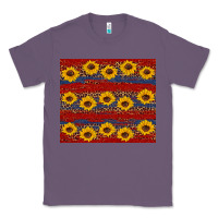 Lavender usa and sunflower pattern Classic Tee - Artiststas