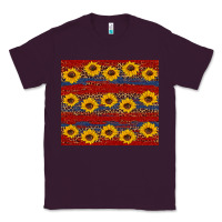 Plum usa and sunflower pattern Classic Tee - Artiststas