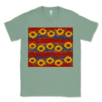 Sage usa and sunflower pattern Classic Tee - Artiststas