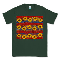 Sports Green usa and sunflower pattern Classic Tee - Artiststas
