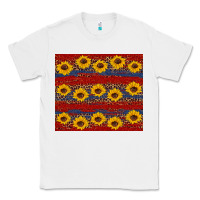 White usa and sunflower pattern Classic Tee - Artiststas