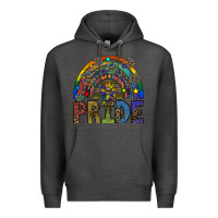 Charcoal Heather pride Premium Hoodie - SublimationCraftShop