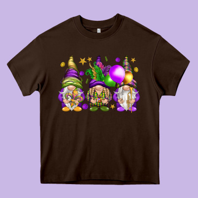 Mardi Gras Gnomies With Elements Heavy Core Tee Designed By Howdyjamesfarm