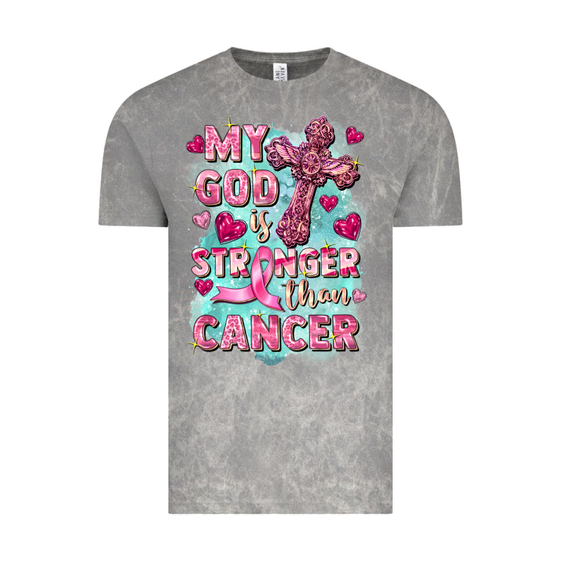 My God Is Stronger Than Cancer Vintage Tee by FaDigitalArtStudio | Teevron