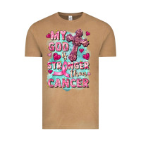 Vintage Camel My God is stronger than Cancer Vintage Tee - FaDigitalArtStudio