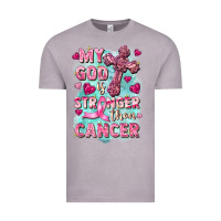 Vintage Zinc My God is stronger than Cancer Vintage Tee - FaDigitalArtStudio