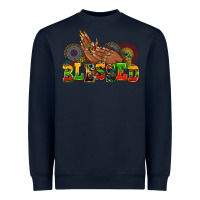 Navy blessed afro woman hands Heavyweight Sweatshirt - AdoDesignShop