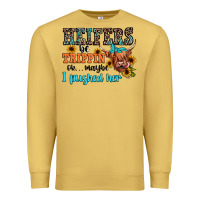 Antique Gold heifers be trippin ok maybe i pushed her Premium Sweatshirt - JahusDesignShop
