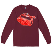 Burgundy Chin Guard Fa Element Long Sleeve Tee - FaDigitalArtStudio