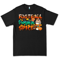 Black football pumpkin spice Premium Tee - CowGirlArtShop