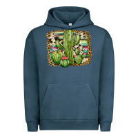 Pigment Midnight Navy serape cowhide cactus Urban Hoodie - JahusDesignShop