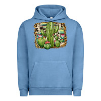 Pigment Pebble Blue serape cowhide cactus Urban Hoodie - JahusDesignShop