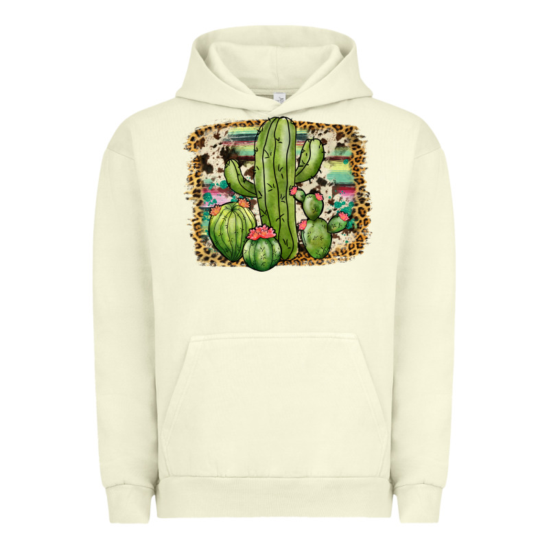 Serape Cowhide Cactus Urban Hoodie by JahusDesignShop | Teevron