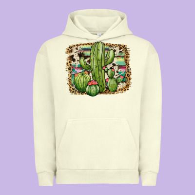 Serape Cowhide Cactus Urban Hoodie Designed By Jahusdesignshop