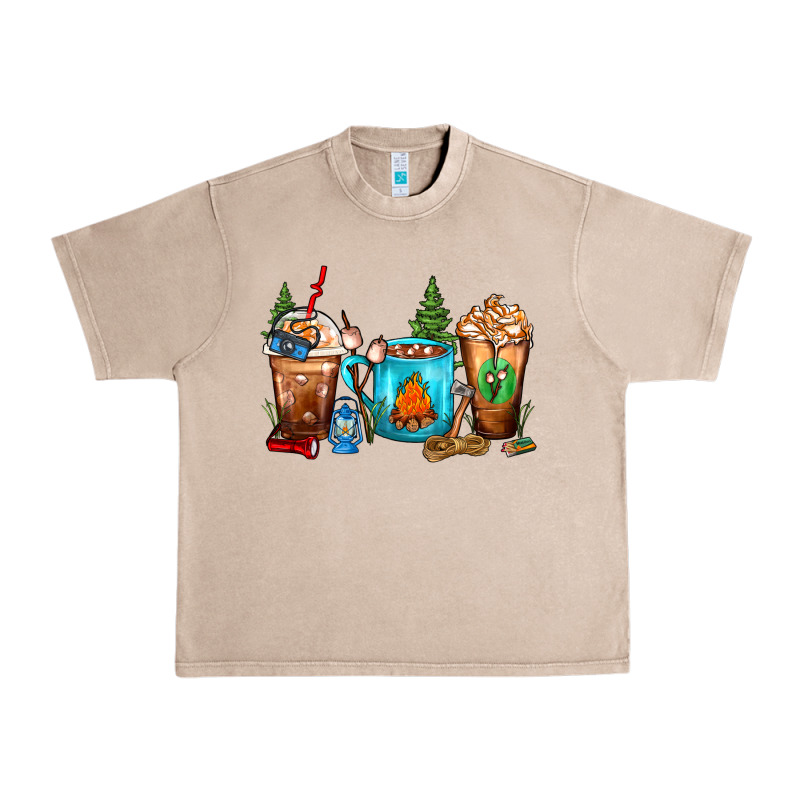 Camping Coffee Cups Urban Heavy Tee by FaDigitalArtStudio | Teevron