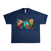 Navy Camping Coffee Cups Urban Heavy Tee - FaDigitalArtStudio