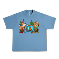 Pebble Blue Camping Coffee Cups Urban Heavy Tee - FaDigitalArtStudio
