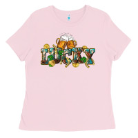 Bubblegum Pink Lucky beers St. Patrick's Day Ladies Tee - CowGirlArtShop