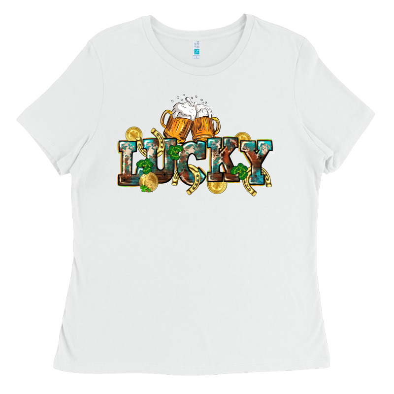 Lucky Beers St. Patrick's Day Ladies Tee by CowGirlArtShop | Teevron