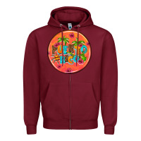 Burgundy puerto rico coasters Zipper Hoodie - AdoDesignShop