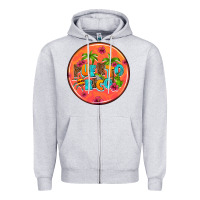 Heather Grey puerto rico coasters Zipper Hoodie - AdoDesignShop