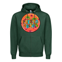 Sports Green puerto rico coasters Zipper Hoodie - AdoDesignShop