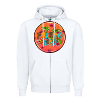 White puerto rico coasters Zipper Hoodie - AdoDesignShop
