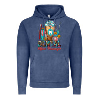 Vintage Denim dental office manager cold drink frappe Vintage Hoodie - FaDigitalArtStudio