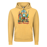Vintage Mustard dental office manager cold drink frappe Vintage Hoodie - FaDigitalArtStudio