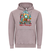 Dental Office Manager Cold Drink Frappe Vintage Hoodie | Teevron
