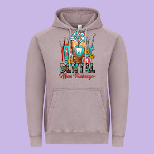 Dental Office Manager Cold Drink Frappe Vintage Hoodie Designed By Fadigitalartstudio