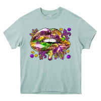 Arona Mardi Gras lips Heavy Core Tee - HowdyJamesFarm