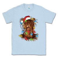 Dusty Blue christmas heifer cow gnome Classic Tee - CowGirlArtShop
