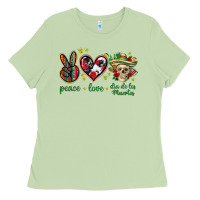 Matcha Peace love dia de los muertos Mexico Ladies Tee - HowdyJamesFarm