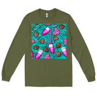 Army Green valentines day champagne and strawberry Long Sleeve Tee - BundleAndBundleShop