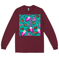 Burgundy valentines day champagne and strawberry Long Sleeve Tee - BundleAndBundleShop