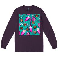 Plum valentines day champagne and strawberry Long Sleeve Tee - BundleAndBundleShop