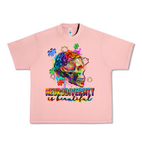 Salmon Neurodiversity is beautiful Urban Heavy Tee - FaDigitalArtStudio