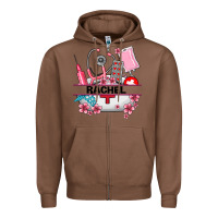 Chestnut costom name nurse hat and elements Zipper Hoodie - AdoDesignShop