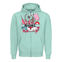 Seafoam costom name nurse hat and elements Zipper Hoodie - AdoDesignShop