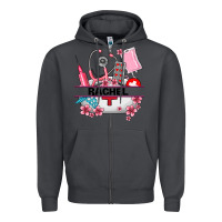 Smoke costom name nurse hat and elements Zipper Hoodie - AdoDesignShop