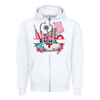 White costom name nurse hat and elements Zipper Hoodie - AdoDesignShop