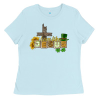 Baby Blue Love like Jesus St. Patrick's Ladies Tee - CowGirlArtShop