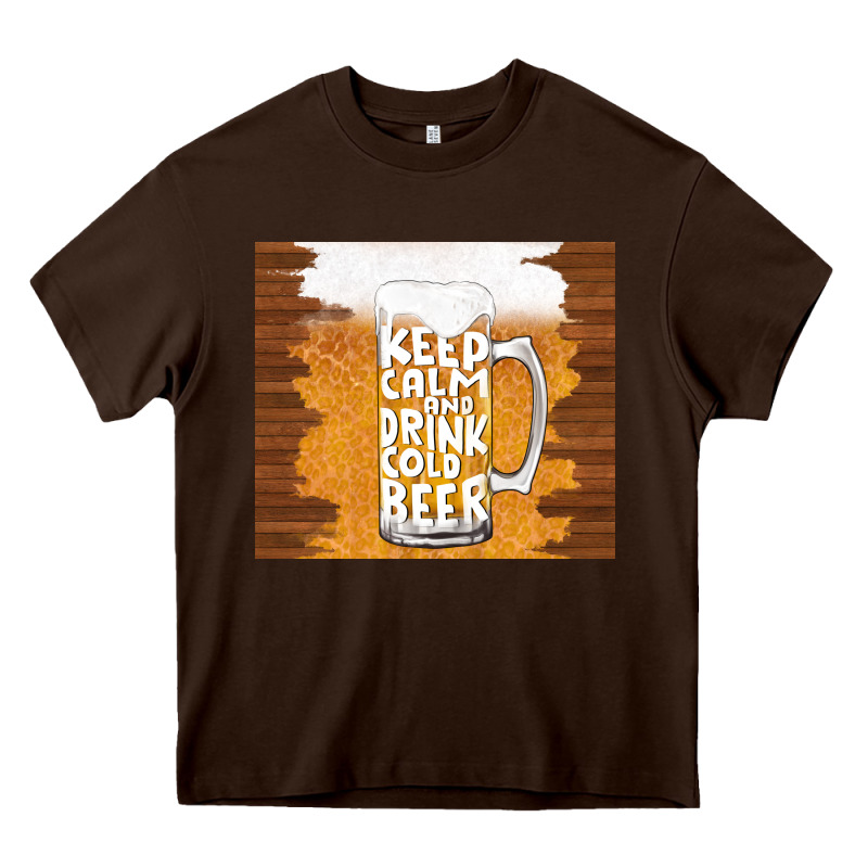 Keep Calm And Drink Cold Beer Heavy Core Tee by TumblerDesignByShophia | Teevron