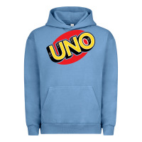 Pigment Pebble Blue UNO Card Game Urban Hoodie - baoMotion