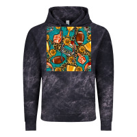Cloud Black american football winner cup and helmet seamless pattern Vintage Hoodie - BundleAndBundleShop