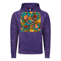 Cloud Purple american football winner cup and helmet seamless pattern Vintage Hoodie - BundleAndBundleShop
