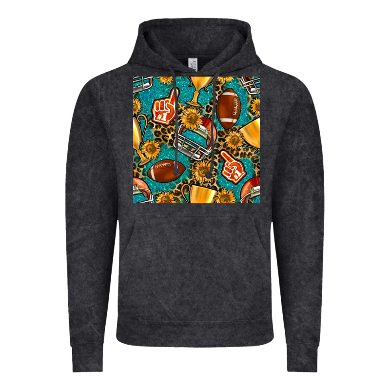 American Football Winner Cup And Helmet Seamless Pattern Vintage Hoodie by BundleAndBundleShop | Teevron
