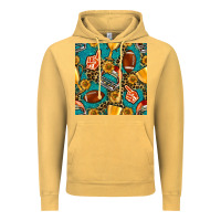 Vintage Mustard american football winner cup and helmet seamless pattern Vintage Hoodie - BundleAndBundleShop